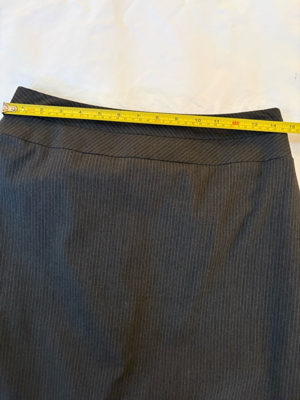 Tahari Classic Women's Charcoal Pinstripe Blazer & Skirt Set - Picture 14 of 15